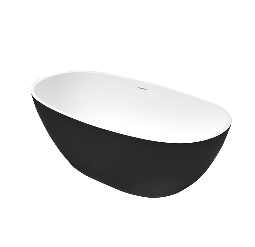 Изображение товара Акриловая ванна Grossman Classic 150x78 см черный матовый с антибактериальным покрытием