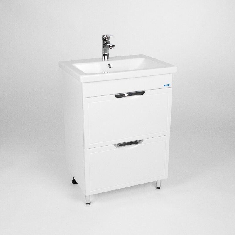 Изображение товара Тумба под раковину Viant Лима 70 см, напольная, белая, Россия