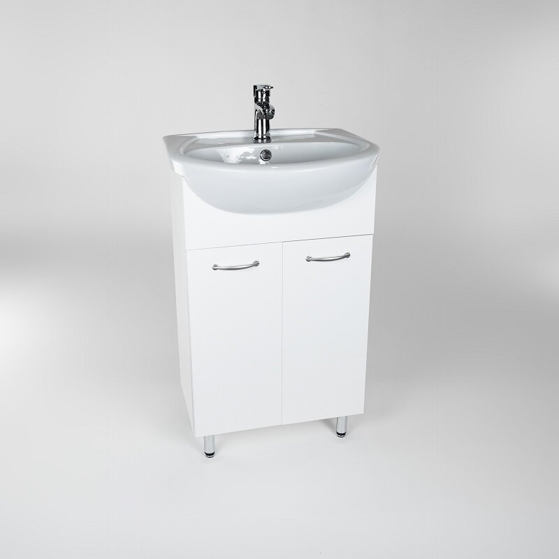 Изображение товара Тумба под раковину Viant Рио 55 см напольная белая с ламинированным ЛДСП Россия