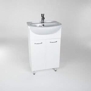 Изображение товара Тумба под раковину Viant Рио 55 см, напольная, цвет белый, VRIO55ER-T2STR