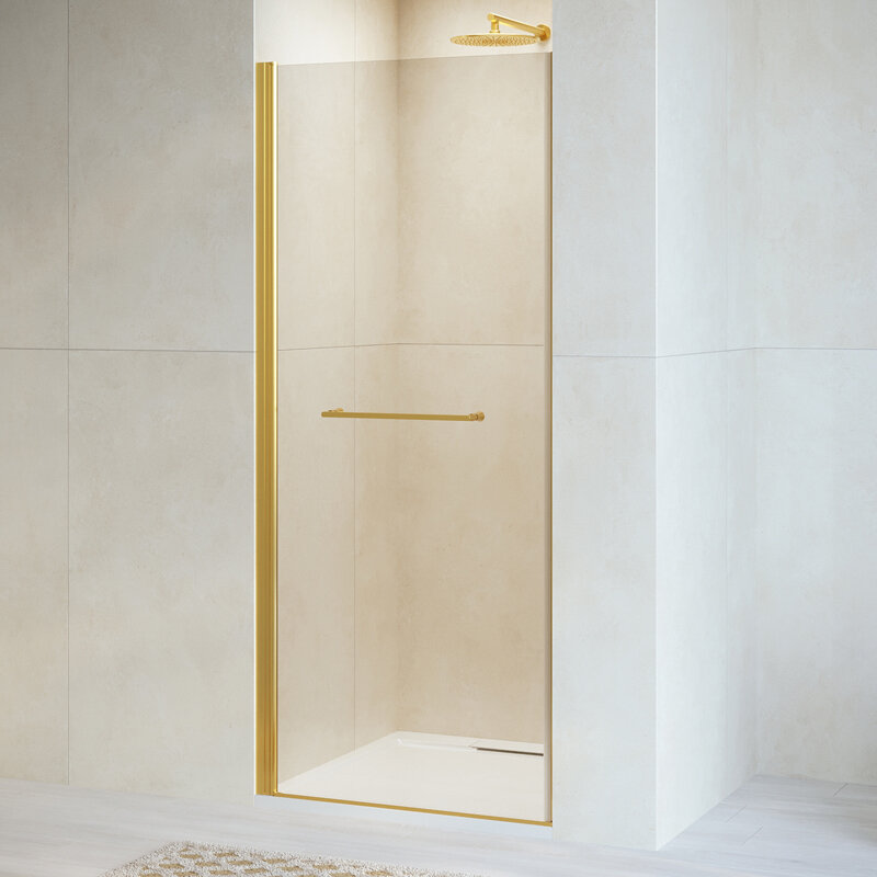 Изображение товара Душевая дверь RGW Passage PA-103Gb 80 см стекло прозрачное профиль золото brush