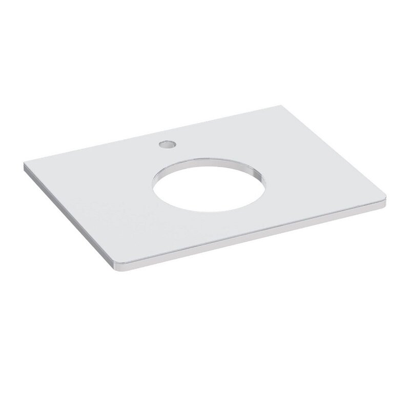 Изображение товара Столешница Lemark Miano 60 см, МДФ, стекло, цвет белый глянец, LM06M60S