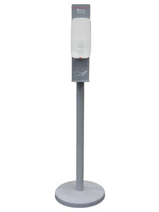 Изображение товара Мобильная стойка Merida Harmony K_DHB403_SHB007 для дезинфекции рук с сенсорным диспенсером (спрей), алюминий