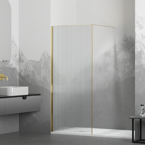 Изображение товара Душевая стенка RGW WA-08G Walk In, 70 см, стекло ribbed ребристое, профиль золото, 06100807-156