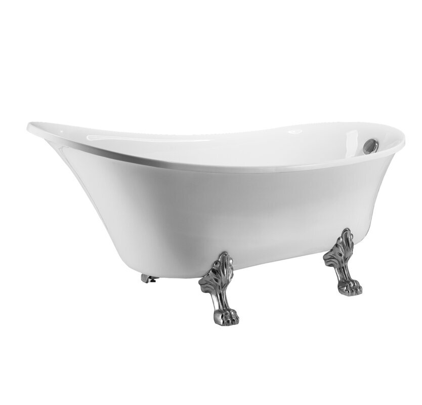 Изображение товара Акриловая ванна Grossman Retro 160x70 см отдельностоящая белая матовая