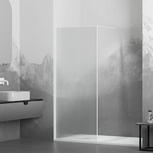 Изображение товара Душевая стенка RGW WA-08W Walk In 70 см, стекло ribbed, профиль белый