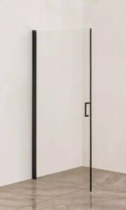 Изображение товара Душевая дверь в нишу Orange E05-100TB, 100х190, стекло прозрачное, профиль черный (уценка: логистические потертости)