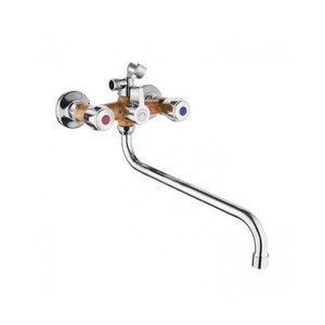 Изображение товара Смеситель для ванны и душа PLStart с душевым гарнитуром хром/мрамор