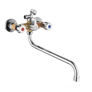 Изображение товара Смеситель PLStart для ванны и душа, с душевым гарнитуром, цвет хром/мрамор, PL2210-30