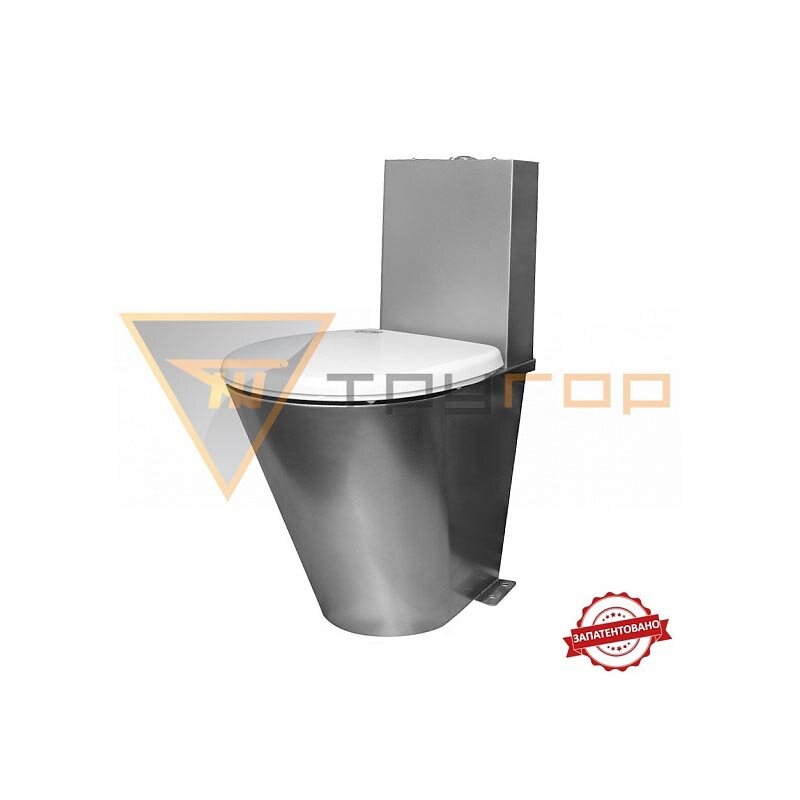 Изображение товара Напольный унитаз Тругор из нержавеющей стали с антивандальной крышкой
