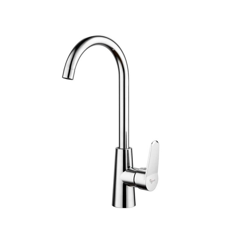 Изображение товара Пластиковый смеситель PLStart для кухонной мойки PL4001 хром, поворотный