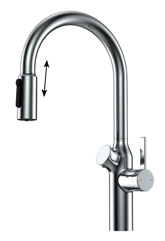 Изображение товара [Смеситель] Oulin OL-8018 Chrome [С функцией питьевой воды и дозатором]