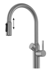 Изображение товара Смеситель Oulin для кухонной мойки, с функцией подключения питьевой воды, с дозатором, сатин, OL-8018 Satin