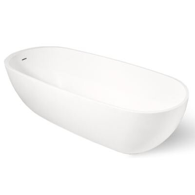 Изображение товара Ванна из литьевого мрамора Montebianco Izeo 170x70 см отделностоящая белая