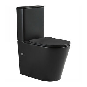 Изображение товара Унитаз SantiLine, безободковый, сиденье микролифт, смыв торнадо, цвет черный матовый, SL-5026MB