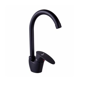 Изображение товара Пластиковый смеситель PLStart для кухонной мойки, цвет черный, PL4105-7