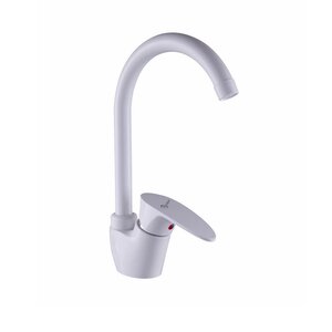 Изображение товара Пластиковый смеситель PLStart для кухонной мойки, цвет белый, PL4105-8