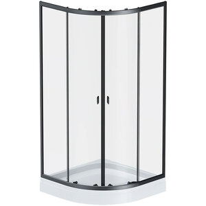 Изображение товара Душевой уголок Am.Pm X-Joy Twin Slide, 90 x 90 x 195 см, профиль черный матовый, стекло прозрачное, без поддона, W88E-205-090BT64