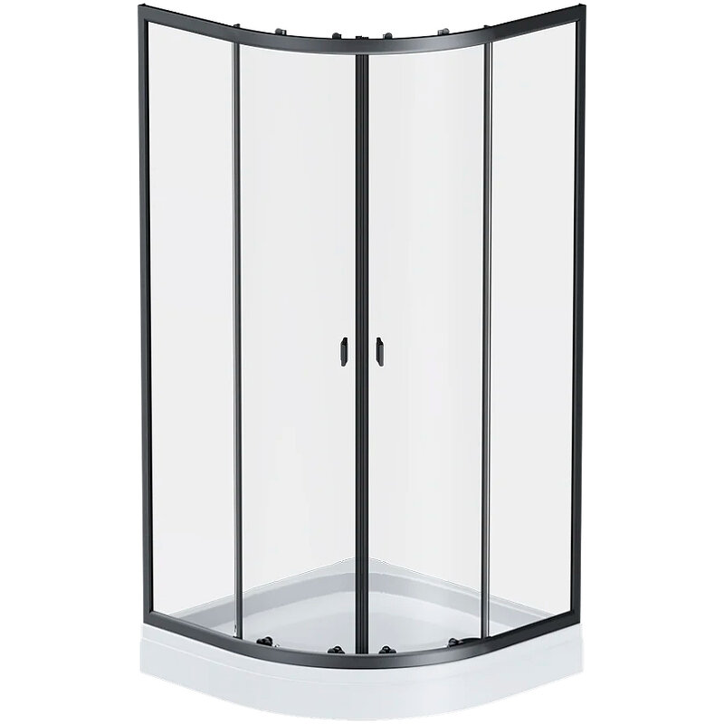 Изображение товара Душевой уголок Am.Pm X-Joy Twin Slide, 90 x 90 x 195 см, профиль черный матовый, стекло прозрачное, без поддона, W88E-205-090BT64