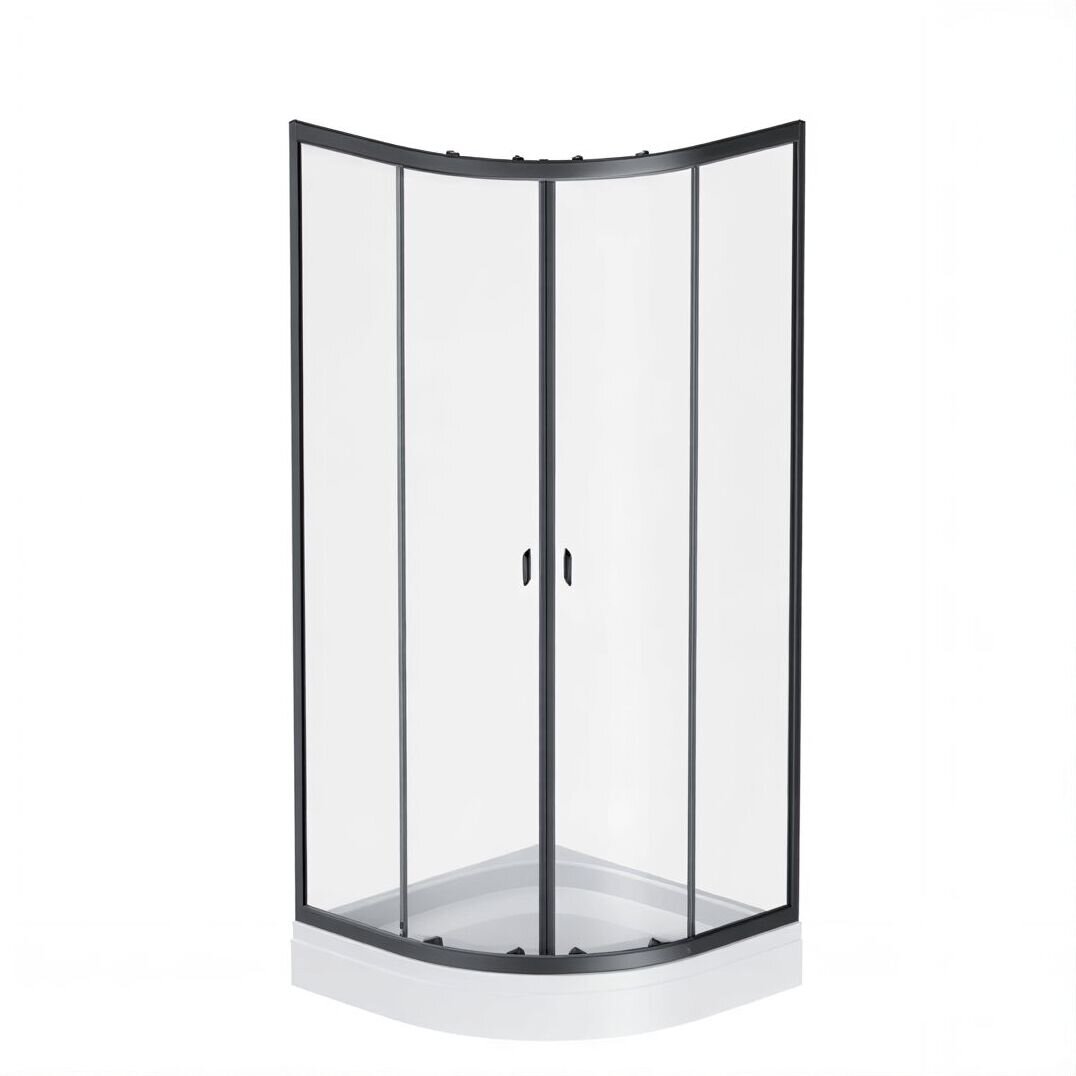 Изображение товара Душевой уголок Am.Pm X-Joy Twin Slide, 80 x 80 х 180 см, профиль черный матовый, стекло прозрачное, без поддона, W88G-205-080BT64 Изображение товара Душевой уголок Am.Pm X-Joy Twin Slide, 80 x 80 х 180 см, профиль черный матовый, стекло прозрачное, без поддона, W88G-205-080BT64