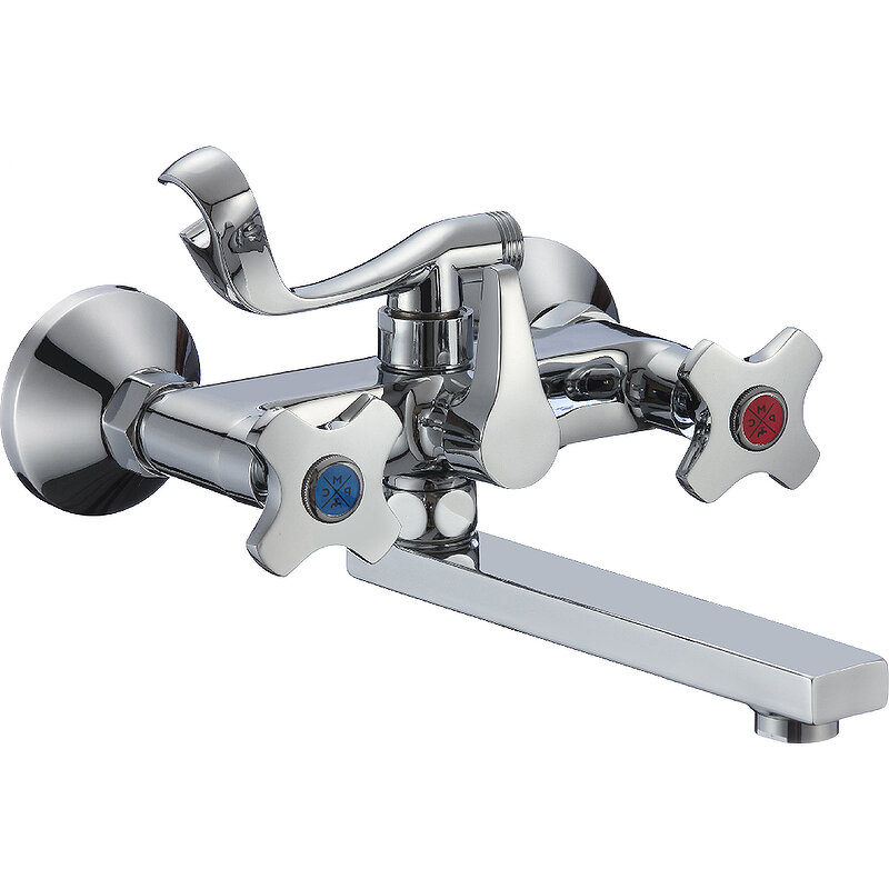 Изображение товара Смеситель для ванны и душа РМС SL115-142E, с душевым гарнитуром, цвет хром