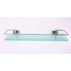 Изображение товара Стеклянная полка Rainbowl Cube 2753-3 с ограничителем хром 40 см