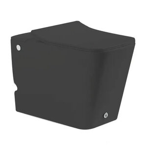 Изображение товара Унитаз приставной SantiLine, безободковый, с импульсной системой смыва, сиденье микролифт, цвет черный матовый, SL-5033MB