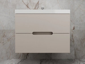 Изображение товара Тумба под раковину Style Line Матис 80 ЛС-00002308, 80 см подвесная, крем