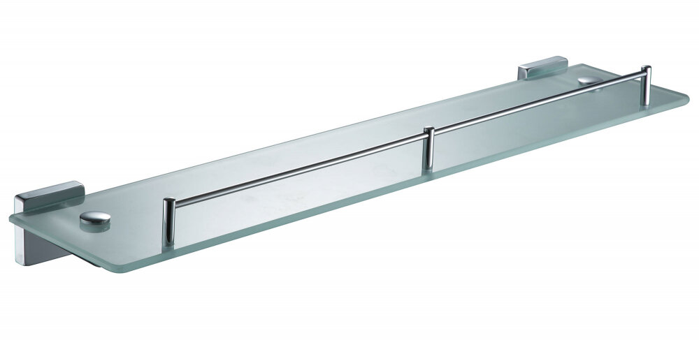 Изображение товара Стеклянная полка Rainbowl Cube 2753-60 с ограничителем хром для ванной