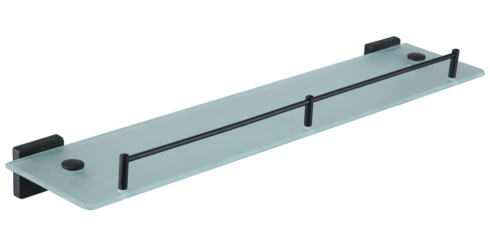 Изображение товара Стеклянная полка Rainbowl Cube 2753-60BP черный матовый 60 см для ванной