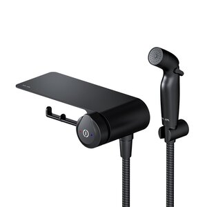 Изображение товара Гигиенический душ Am.Pm X-Joy F0H85A822 со смесителем, с полкой, цвет черный матовый