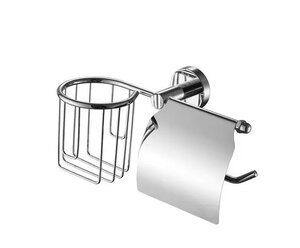 Изображение товара Держатель туалетной бумаги и освежителя воздуха Rain Bowl Long 2230-1, с крышкой, хром