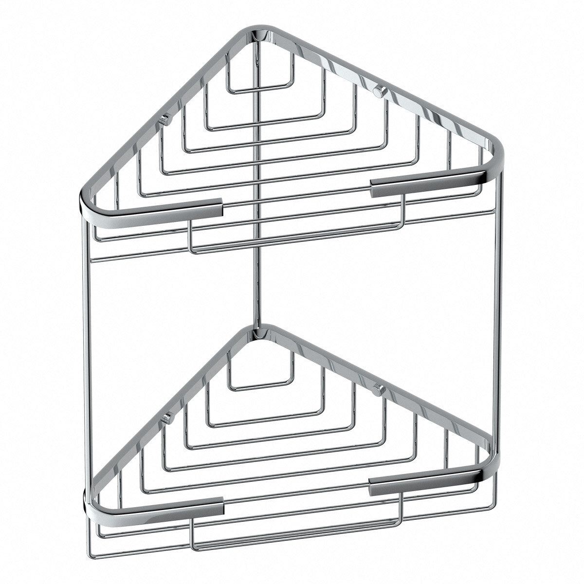 Изображение товара Полочка-решетка угловая Artwelle Universell 4129 2-х ярусная 20 см хром Германия