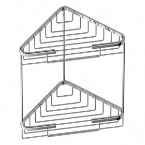 Изображение товара Полочка-решетка угловая Artwelle Universell 4129 2-х ярусная 20 см хром Германия