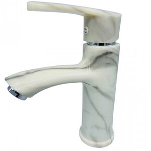 Изображение товара Пластиковый смеситель для раковины PLStart серый мрамор 35 мм 15.8 см