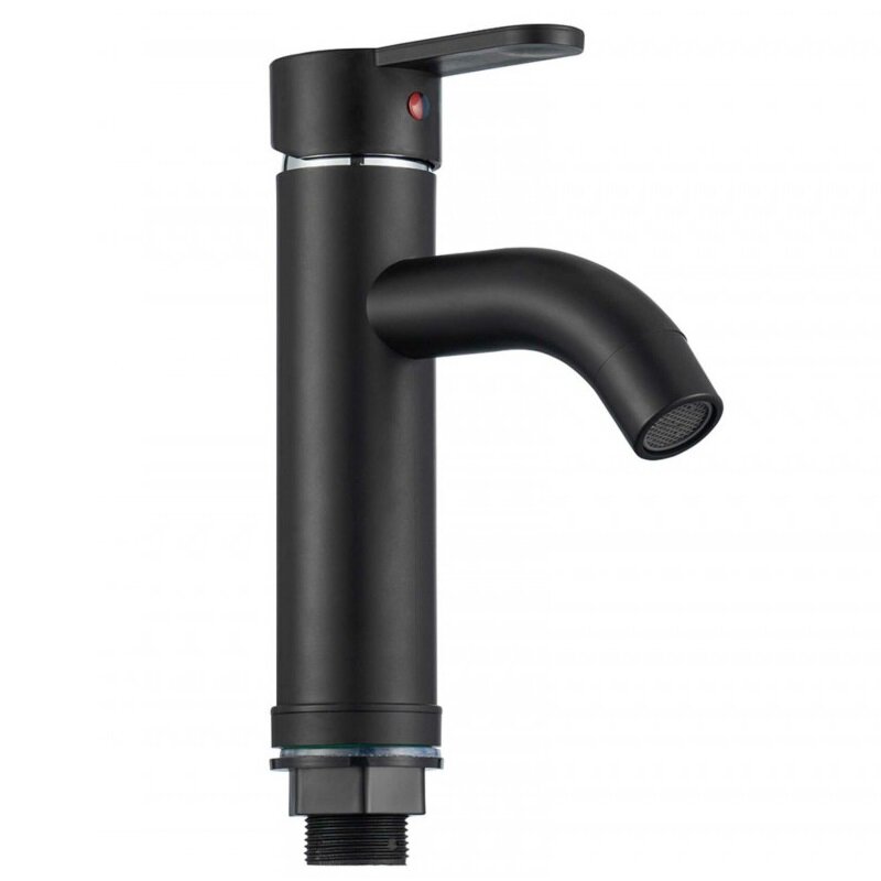 Изображение товара Пластиковый смеситель PLStart для раковины, цвет черный, PL1004-7