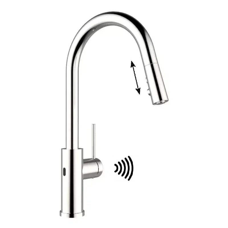 Изображение товара Смеситель Orange Boni M15-199ni для кухонной мойки сенсорный рычажный никель