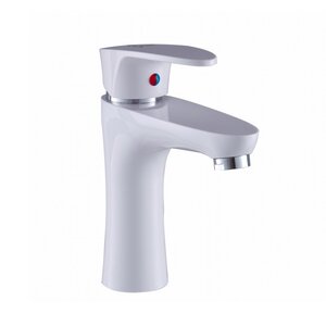 Изображение товара Пластиковый смеситель PLStart для раковины, ABS пластик, цвет белый/хром, PL1005-8