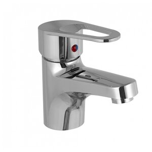 Изображение товара Пластиковый смеситель PLStart для раковины, цвет хром, PL1006