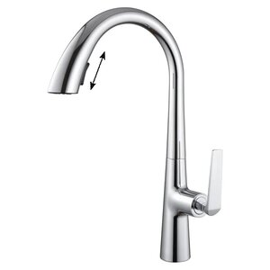 Изображение товара Смеситель Orange Boni M15-120cr для кухонной мойки, с выдвижным изливом, хром