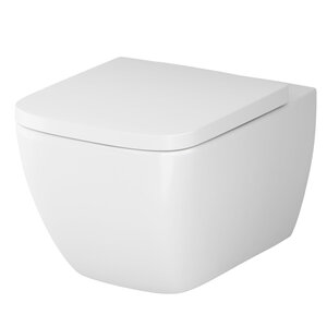 Изображение товара Подвесной унитаз безободковый AM.PM Gem, с сиденьем микролифт, цвет белый, C901701SC