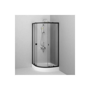 Изображение товара Душевой уголок Am.Pm X-Joy Twin Slide с поддоном, 80 x 80 см, стекло прозрачное, профиль черный матовый, W88E-205-080BT64