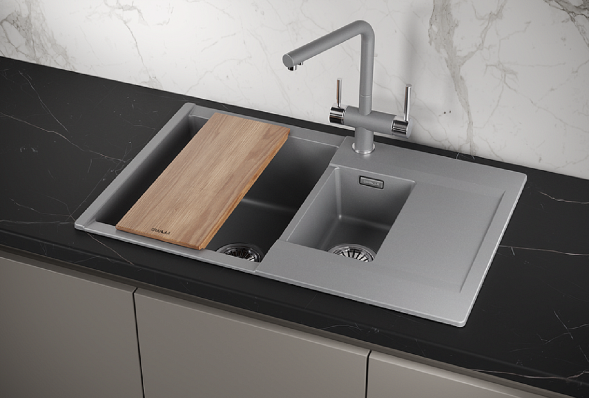 Изображение товара Кухонная мойка Granula Estetica ES-7808 из кварца с двумя чашами