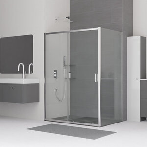 Изображение товара Душевой уголок RGW CL-48 (CL-14+Z-050-1), 110 х 100 см, дверь раздвижная, стекло прозрачное, профиль хром, 32094801-011