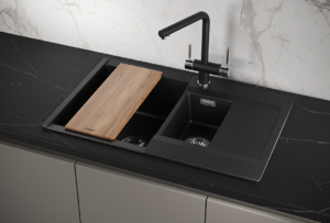 Изображение товара Кухонная мойка Granula Estetica ES-7808 из кварца с двумя чашами и тормалином
