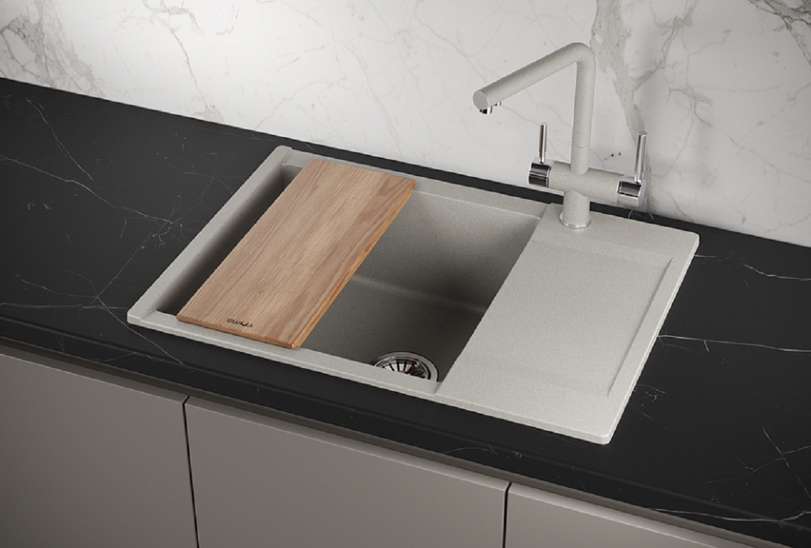 Изображение товара Кухонная мойка Granula Estetica ES-7003 из искусственного камня базальт 70 х 50 см