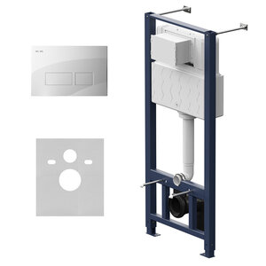 Изображение товара Инсталляция Am.Pm Pro для подвесного унитаза, пневматическая клавиша белая, I012704.7001