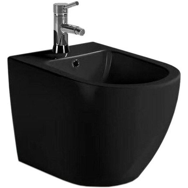 Изображение товара Подвесное биде SantiLine SL-5058MB в черном матовом цвете 36.5х55.5х33 см