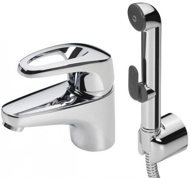Изображение товара Смеситель Oras Safira 1012 для раковины с гигиеническим душем, хром