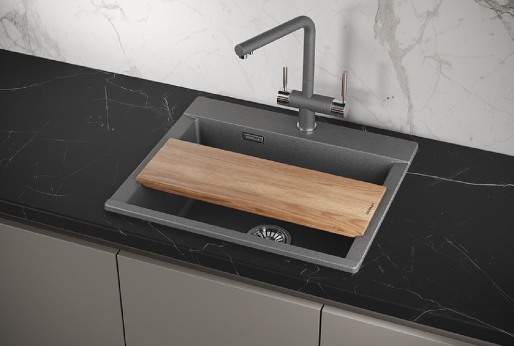 Изображение товара Кухонная мойка Granula Estetica ES-5804 графит кварц 58х50 см